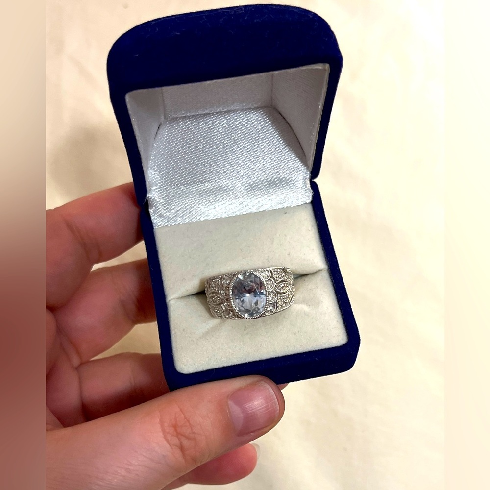Ring 925 Aquamarine size 6